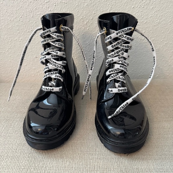 See by Chloé Women's Florrie Rain Boots Sz. 37 (7) - Picture 3 of 12